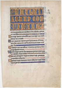 Manuscriptblad uit een Koninklijke Psalter, 1250-70 door Unbekannt