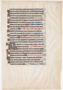 Manuscriptblad uit een Koninklijke Psalter, Brits, 13e eeuw door Unbekannt