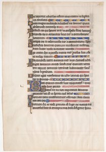 Manuscriptblad uit een koninklijke psalter door Unbekannt