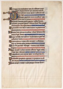 Manuscriptblad uit een Koninklijke Psalter door Unbekannt