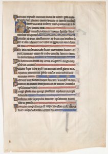 Manuscriptblad uit een Koninklijk Psalter, Brits, 13e eeuw door Unbekannt