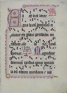 Manuscriptblad met initiaal A, uit een antifonarium, Duits, tweede kwart 15e eeuw
