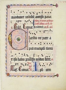 Manuscript Blad met Initiaal C, uit een Antifonarium, Duits door Unbekannt