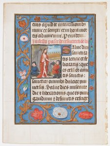 Manuscriptblad met de Opstanding, uit een Getijdenboek, ca. 1500 door Unbekannt