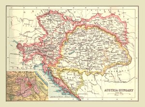 Kaart van Oostenrijk-Hongarije, 1902 door Unbekannt