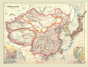 Kaart van China en Japan, 1902 door Unbekannt