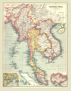 Kaart van Achter-Indië, 1902 door Unbekannt