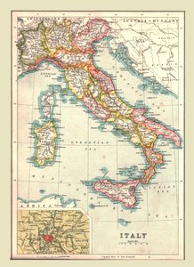 Kaart van Italië, 1902 door Unbekannt