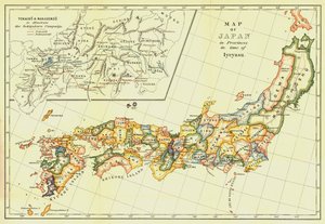 Kaart van Japan in provincies in de tijd van Iyeyasu, 1903