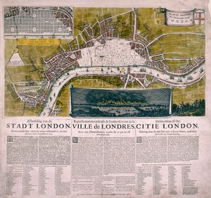 Kaart van Londen, 1666