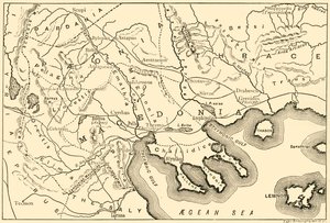 Kaart van Macedonië en de aangrenzende districten, 1890 door Unbekannt