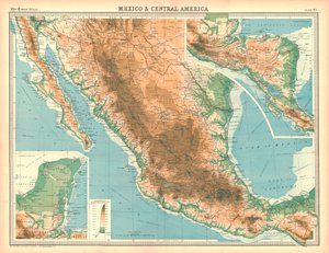 Kaart van Mexico en Midden-Amerika