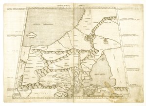 Kaart van Muscovy door Ptolemaeus Octava Europe Tabula