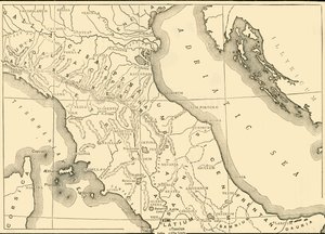 Kaart van Noord- en Midden-Italië door Unbekannt