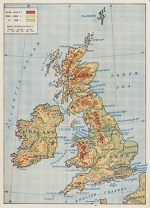 Kaart van de Britse Eilanden, 1910 door Unbekannt