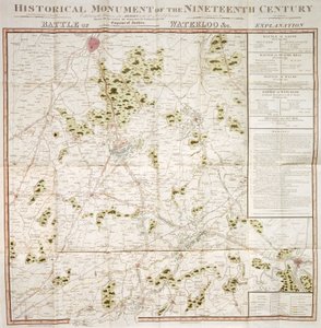 Kaart van de Waterloo-campagne, 1815, Walmer Castle, Kent door Unbekannt