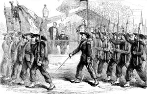 Defilé van de Garibaldi Garde voor president Lincoln, 1861-1865
