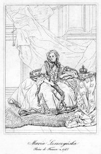 Maria Leszczynska, koningin-gemalin van Lodewijk XV van Frankrijk, ca. 17e eeuw door Unbekannt