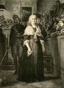 Marie Antoinette verlaat het revolutionaire tribunaal, 1793, 1890 door Unbekannt