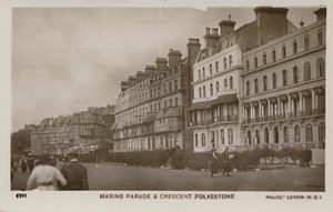 Marine Parade & Crescent Folkestone, eind 19e-begin 20e eeuw door Unbekannt