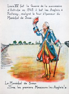 Maarschalk Maurice de Saxe, Slag bij Fontenoy, 11 mei 1745 door Unbekannt