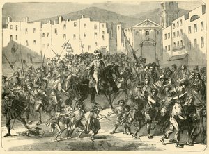 Masaniello Spreekt de Bevolking van Napels toe, 7 juli 1647, 1890 door Unbekannt