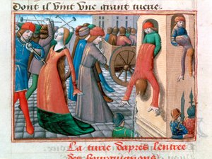 Bloedbad van de Armagnacs door de Bourguignons, Parijs, 1418, 1484 door Unbekannt