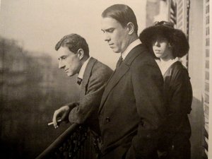 Maurice Ravel, Vaslav Nijinsky, Bronislava Nijinska in Parijs, 1914 door Unbekannt