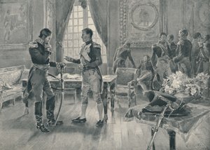 Ontmoeting van Napoleon en Tolstoi in Parijs, 1807, 1896