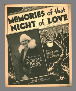 Herinneringen aan die nacht van liefde, ca. 1930s door Unbekannt