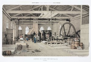 Metalen, zink Zinkwalserij, St Louis, nabij Bray, Frankrijk