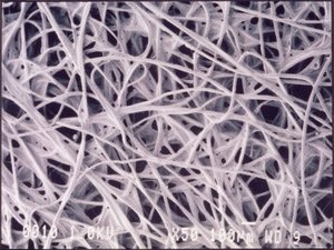 Micrografieën (Licht) Chemotextiel doek, licht micrografie door Unbekannt