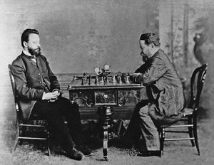 Mikhail Chigorin en William Steinitz in Havana