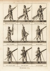 Militaire oefeningen van musketiers