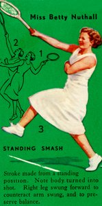 Miss Betty Nuthall - Staande smash
