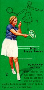 Miss Freda James - Forehand Volley, ca. 1935