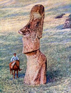 Moai beelden, Paaseiland, Chili, 1933-1934 door Unbekannt