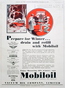 Mobiloil motorolie advertentie, 1931 door Unbekannt