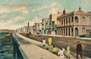 Moderne gebouwen in Gulf Avenue, Havana, Cuba, c1910 door Unbekannt