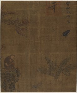 Apen, insecten en kool, Mogelijk Ming-dynastie, 1368-1644 door Unbekannt