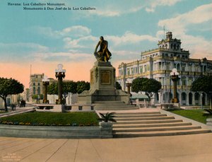 Monument voor geleerde en filosoof Jose de la Luz Caballero, Havana, Cuba, c1920