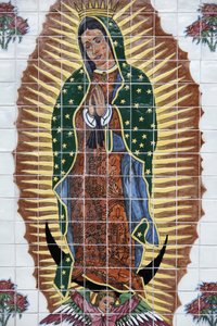 Mozaïek van Onze Lieve Vrouw van Guadalupe in Nombre de Dios missie, Saint Augustine, Verenigde Staten