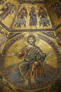 Mozaïeken die de Doopkapel in Firenze duomo bedekken. Jezus Christus, Florence, Italië door Unbekannt