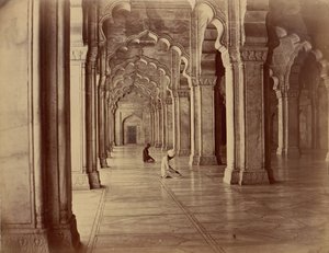 Moti Masjid: Parelmoskee in het interieur van Fort Agra door Unbekannt