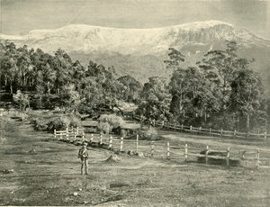 Mount Wellington, vanaf de Huon Road door Unbekannt