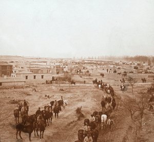 Bereden soldaten, Somme-Tourbe, Noord-Frankrijk, ca. 1914-ca. 1918