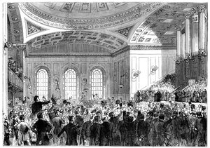Mr. Gladstone houdt zijn toespraak als Lord Rector van de Universiteit van Edinburgh, 1859-1865