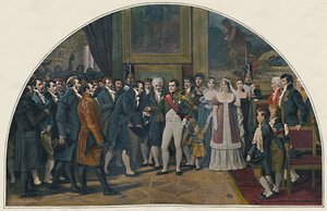 Napoleon decoreert de kunstenaars, c1808