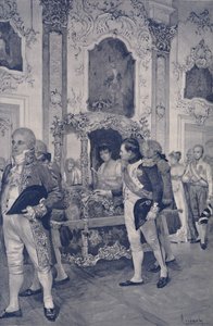 Napoleon en de Keizerin van Oostenrijk in Dresden, 1812, 1896 door Unbekannt