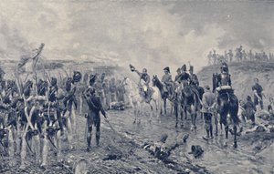 Napoleon en de Oude Garde voor Waterloo